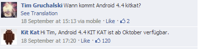 ANdroid 4.4 kitkat in october