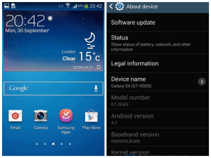 Galaxy S4 Android 4.3 Test Firmware XXUEMI8